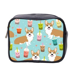 Welsh Corgi Boba Tea Bubble Cute Kawaii Dog Breed Mini Toiletries Bag (two Sides) by Wav3s