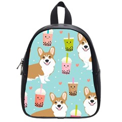 Welsh Corgi Boba Tea Bubble Cute Kawaii Dog Breed School Bag (small) by Wav3s