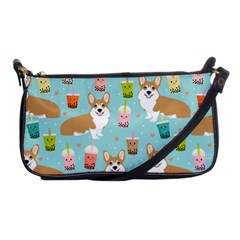 Welsh Corgi Boba Tea Bubble Cute Kawaii Dog Breed Shoulder Clutch Bag by Wav3s