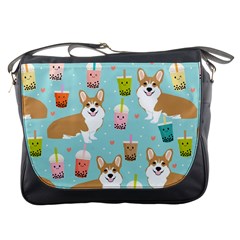 Welsh Corgi Boba Tea Bubble Cute Kawaii Dog Breed Messenger Bag by Wav3s