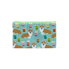 Welsh Corgi Boba Tea Bubble Cute Kawaii Dog Breed Cosmetic Bag (xs) by Wav3s