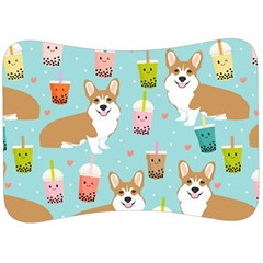 Welsh Corgi Boba Tea Bubble Cute Kawaii Dog Breed Velour Seat Head Rest Cushion by Wav3s