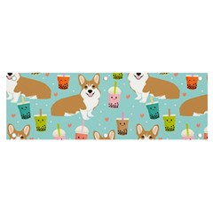 Welsh Corgi Boba Tea Bubble Cute Kawaii Dog Breed Banner And Sign 6  X 2  by Wav3s