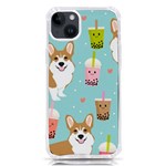 Welsh Corgi Boba Tea Bubble Cute Kawaii Dog Breed iPhone 14 Plus TPU UV Print Case Front