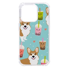 Welsh Corgi Boba Tea Bubble Cute Kawaii Dog Breed Iphone 14 Pro Tpu Uv Print Case