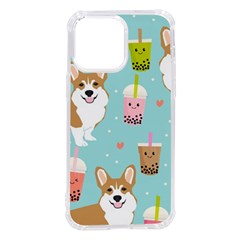 Welsh Corgi Boba Tea Bubble Cute Kawaii Dog Breed Iphone 14 Pro Max Tpu Uv Print Case