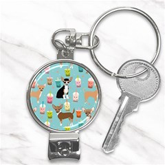 Chihuahua Bubble Kawaii Boba Tea Cute Dog Nail Clippers Key Chain by Wav3s