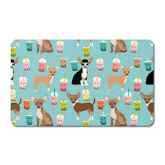 Chihuahua Bubble Kawaii Boba Tea Cute Dog Magnet (rectangular) by Wav3s