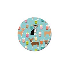 Chihuahua Bubble Kawaii Boba Tea Cute Dog Golf Ball Marker by Wav3s