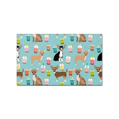 Chihuahua Bubble Kawaii Boba Tea Cute Dog Sticker Rectangular (100 Pack) by Wav3s