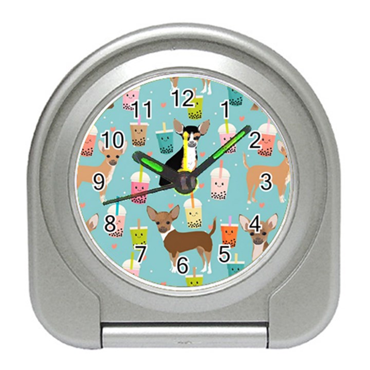 Chihuahua Bubble Kawaii Boba Tea Cute Dog Travel Alarm Clock