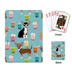 Chihuahua Bubble Kawaii Boba Tea Cute Dog Playing Cards Single Design (rectangle) by Wav3s