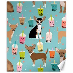 Chihuahua Bubble Kawaii Boba Tea Cute Dog Canvas 8  X 10  by Wav3s