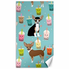 Chihuahua Bubble Kawaii Boba Tea Cute Dog Canvas 40  X 72  by Wav3s