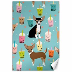 Chihuahua Bubble Kawaii Boba Tea Cute Dog Canvas 20  X 30  by Wav3s