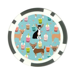 Chihuahua Bubble Kawaii Boba Tea Cute Dog Poker Chip Card Guard by Wav3s