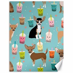 Chihuahua Bubble Kawaii Boba Tea Cute Dog Canvas 18  X 24  by Wav3s