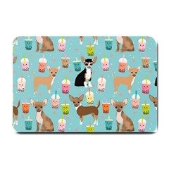 Chihuahua Bubble Kawaii Boba Tea Cute Dog Small Doormat by Wav3s