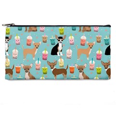 Chihuahua Bubble Kawaii Boba Tea Cute Dog Pencil Case by Wav3s