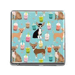 Chihuahua Bubble Kawaii Boba Tea Cute Dog Memory Card Reader (square 5 Slot) by Wav3s