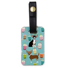 Chihuahua Bubble Kawaii Boba Tea Cute Dog Luggage Tag (one Side) by Wav3s