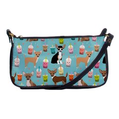 Chihuahua Bubble Kawaii Boba Tea Cute Dog Shoulder Clutch Bag by Wav3s