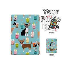 Chihuahua Bubble Kawaii Boba Tea Cute Dog Playing Cards 54 Designs (mini) by Wav3s