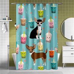 Chihuahua Bubble Kawaii Boba Tea Cute Dog Shower Curtain 48  X 72  (small)  by Wav3s