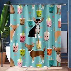 Chihuahua Bubble Kawaii Boba Tea Cute Dog Shower Curtain 60  X 72  (medium)  by Wav3s