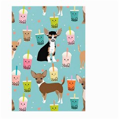 Chihuahua Bubble Kawaii Boba Tea Cute Dog Large Garden Flag (two Sides) by Wav3s