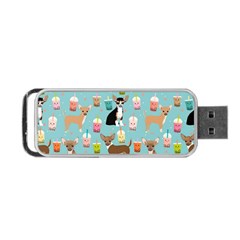 Chihuahua Bubble Kawaii Boba Tea Cute Dog Portable Usb Flash (one Side) by Wav3s