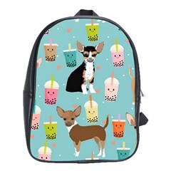 Chihuahua Bubble Kawaii Boba Tea Cute Dog School Bag (xl) by Wav3s