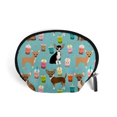 Chihuahua Bubble Kawaii Boba Tea Cute Dog Accessory Pouch (small) by Wav3s