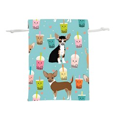 Chihuahua Bubble Kawaii Boba Tea Cute Dog Lightweight Drawstring Pouch (m)