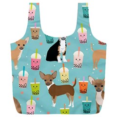 Chihuahua Bubble Kawaii Boba Tea Cute Dog Full Print Recycle Bag (xxl) by Wav3s