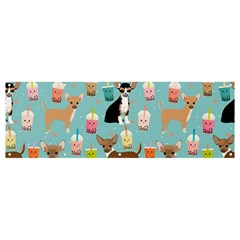 Chihuahua Bubble Kawaii Boba Tea Cute Dog Banner And Sign 12  X 4  by Wav3s