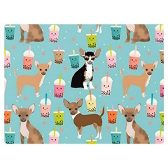 Chihuahua Bubble Kawaii Boba Tea Cute Dog Premium Plush Fleece Blanket (extra Small) by Wav3s