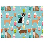 Chihuahua Bubble Kawaii Boba Tea Cute Dog Two Sides Premium Plush Fleece Blanket (Extra Small) 40 x30  Blanket Back