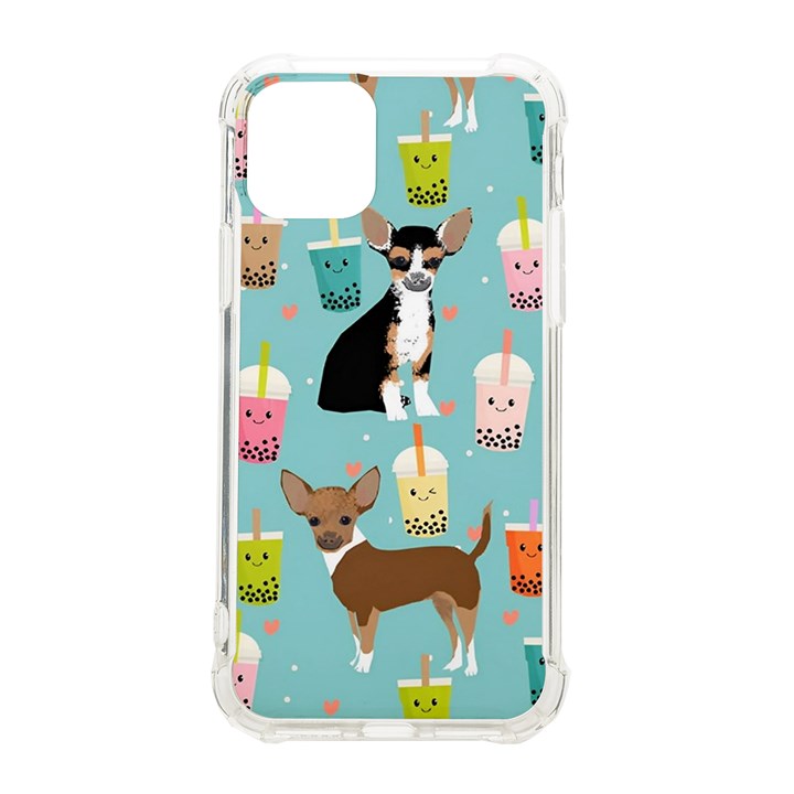 Chihuahua Bubble Kawaii Boba Tea Cute Dog iPhone 11 Pro 5.8 Inch TPU UV Print Case