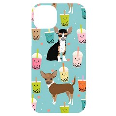 Chihuahua Bubble Kawaii Boba Tea Cute Dog Iphone 14 Plus Black Uv Print Case