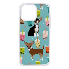 Chihuahua Bubble Kawaii Boba Tea Cute Dog Iphone 14 Pro Max Tpu Uv Print Case