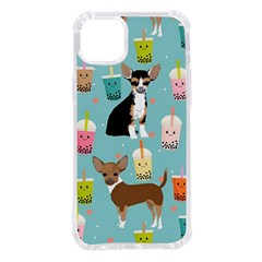 Chihuahua Bubble Kawaii Boba Tea Cute Dog Iphone 14 Plus Tpu Uv Print Case