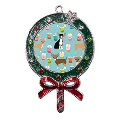 Chihuahua Bubble Kawaii Boba Tea Cute Dog Metal X mas Lollipop With Crystal Ornament by Wav3s