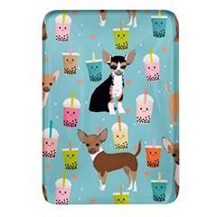 Chihuahua Bubble Kawaii Boba Tea Cute Dog Rectangular Glass Fridge Magnet (4 Pack)