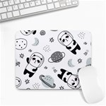 Panda Floating In Space And Star Small Mousepad Front