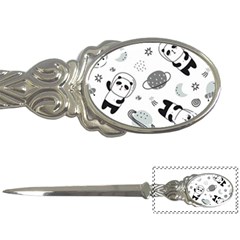 Panda Floating In Space And Star Letter Opener