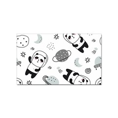 Panda Floating In Space And Star Sticker Rectangular (100 Pack) by Wav3s