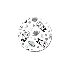 Panda Floating In Space And Star Golf Ball Marker (4 pack)