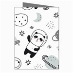 Panda Floating In Space And Star Greeting Cards (Pkg of 8) Right