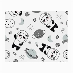 Panda Floating In Space And Star Small Glasses Cloth by Wav3s